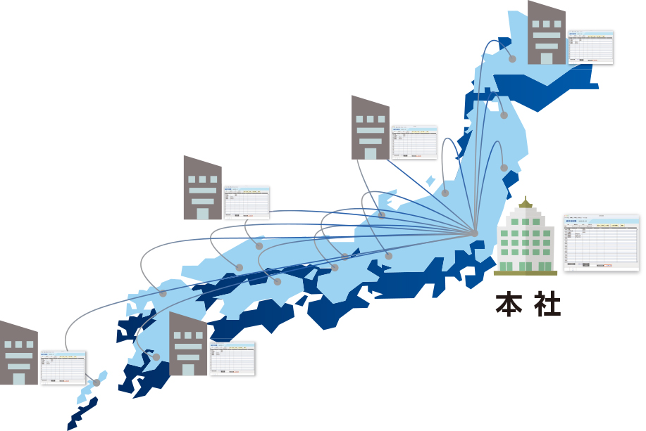 支社の経理情報もタイムリーに一括管理