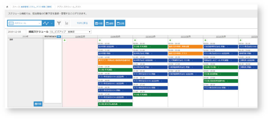 スケジュール管理