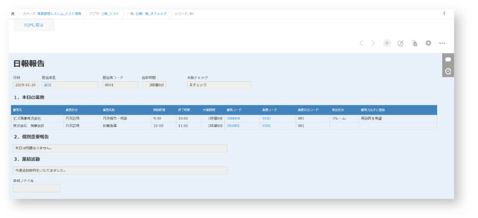 日報報告