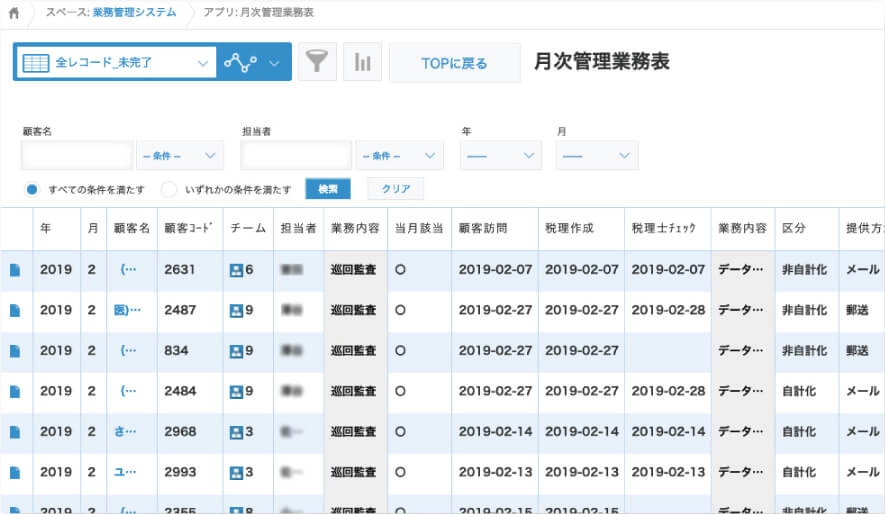 月次業務表